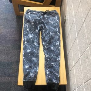 Acid-wash Denim Joggers